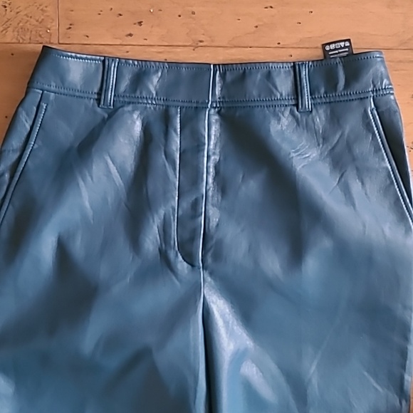 Babaton Teal Leather Pant - Picture 4 of 7